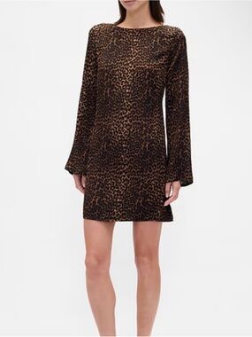 GAP Leopard Print Mini Dress - Brown/Black